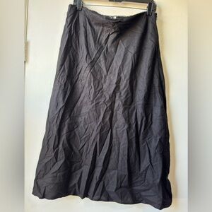 Joie Black Linen Blend Straight Skirt Sz 12